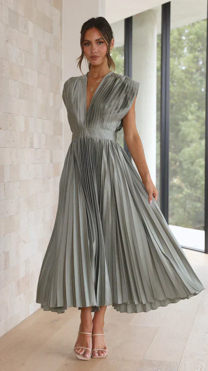 Iris - plissiertes Midikleid für einen zeitlos eleganten Look