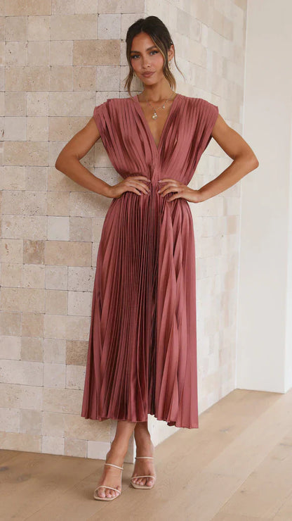 Iris - plissiertes Midikleid für einen zeitlos eleganten Look