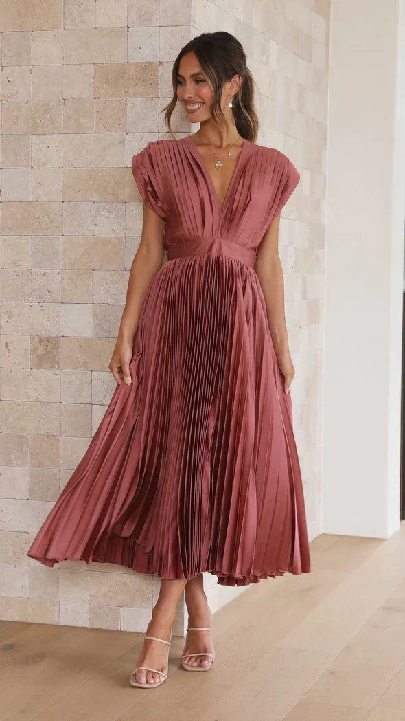 Iris - plissiertes Midikleid für einen zeitlos eleganten Look