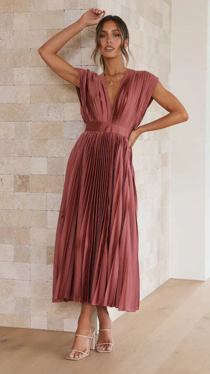Iris - plissiertes Midikleid für einen zeitlos eleganten Look