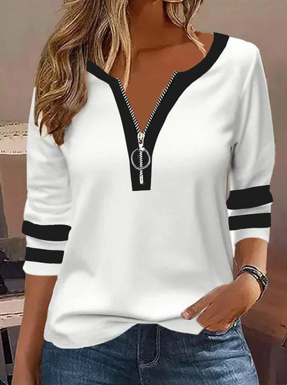 Carmel - bequeme Reißverschlussbluse für einen coolen Look
