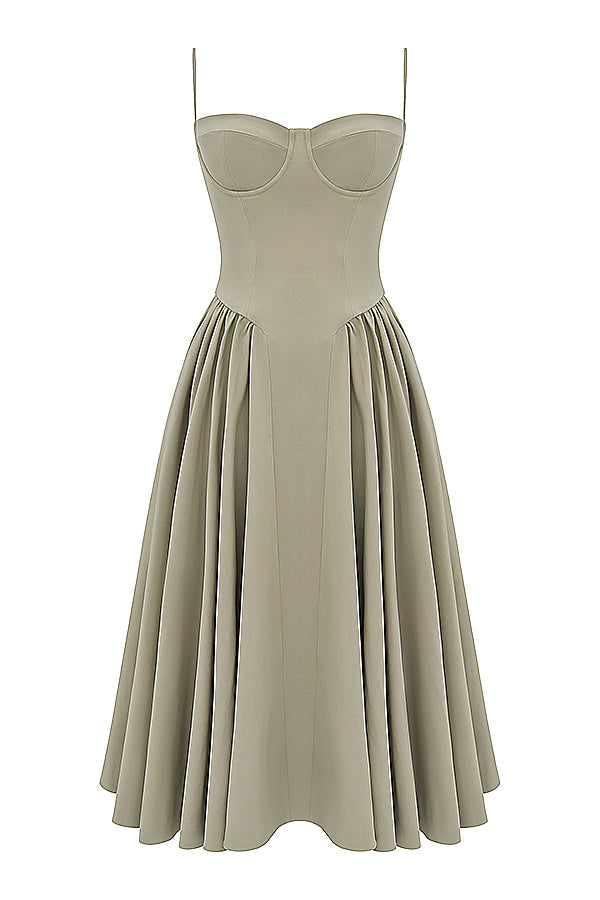 Brantley - Midikleid mit Twill-Korsett