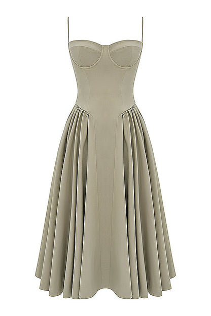 Brantley - Midikleid mit Twill-Korsett