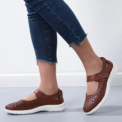 Sofiya - Orthopädische Komfort-Loafer aus weißem Leder für Frauen
