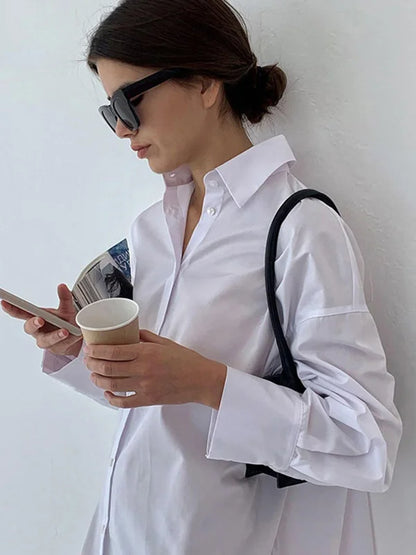 leila long bluse oversized shirt kleid