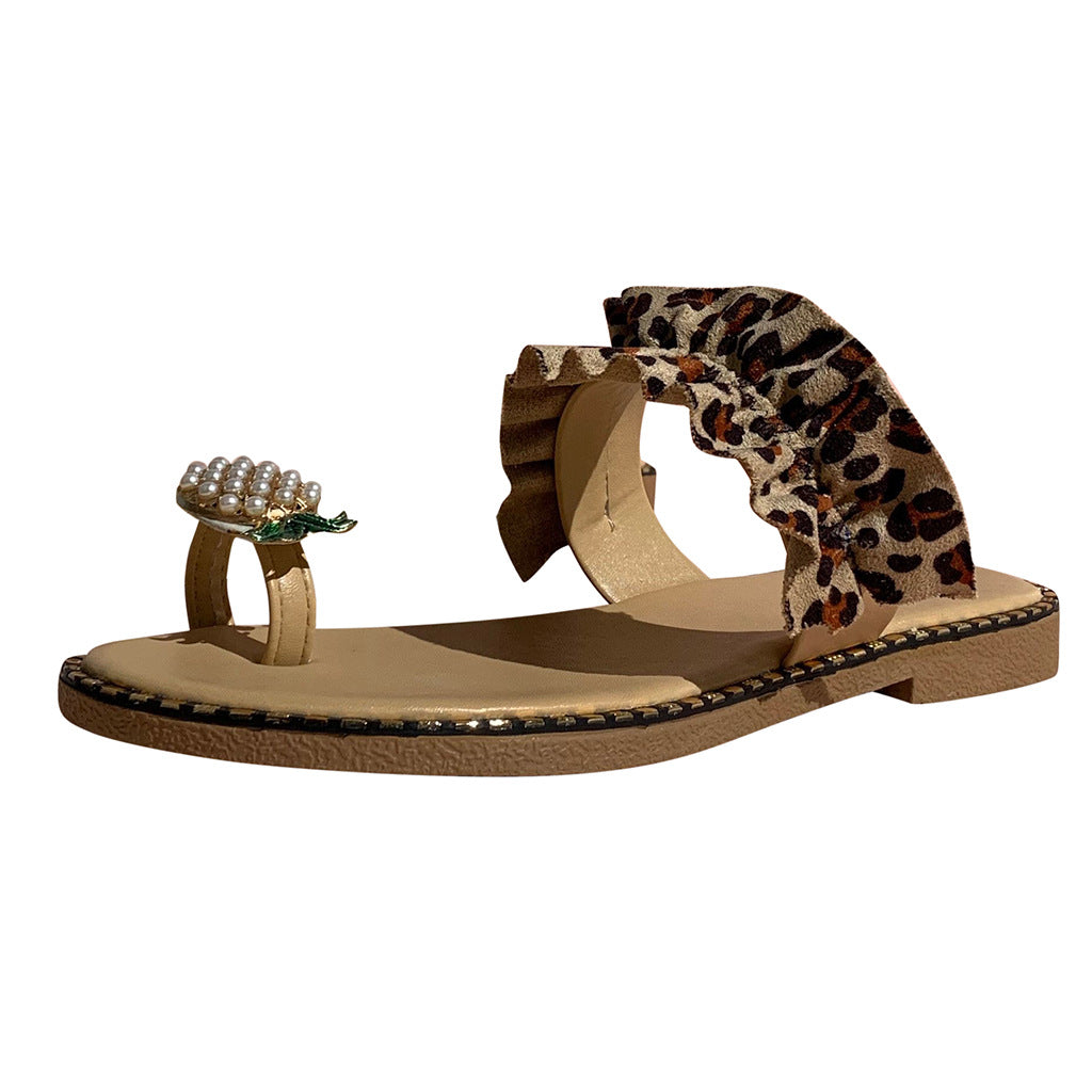 Helene - tropisches Flair, verspielte Sandalen mit Ananas und Rüschendetails verziert