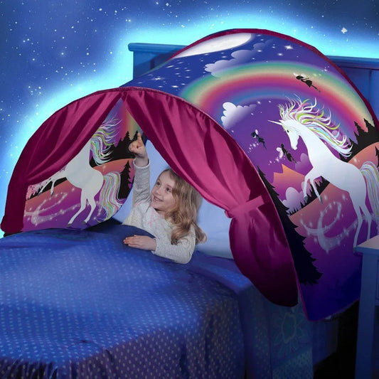 DreamDome Kinder Zelt gegen Albträume für magische Schlafabenteuer und ein sicheres Gefühl