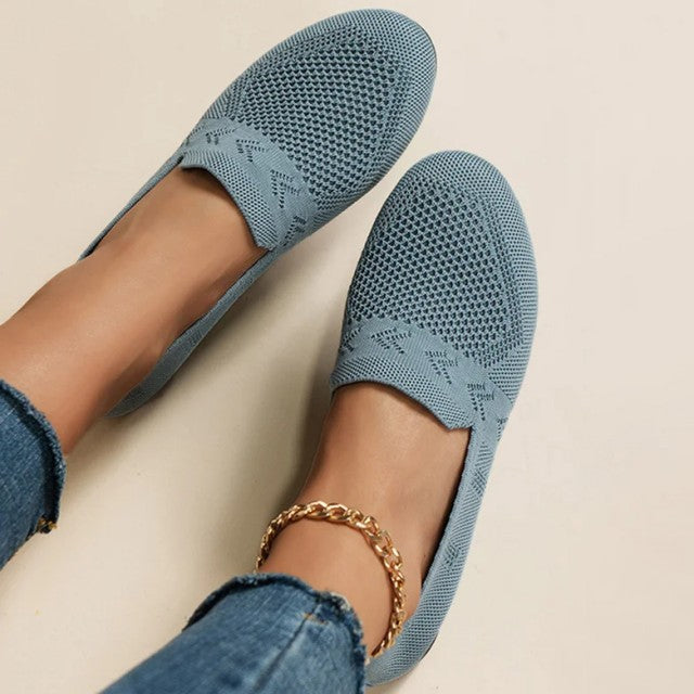 Hannah - Blau Atmungsaktive Mesh-Schuhe