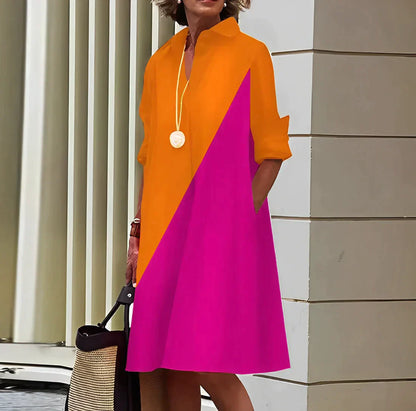 Natalie - modisches Kleid mit Polokragen