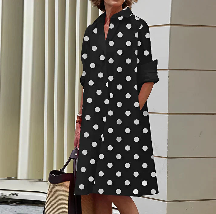 Natalie - modisches Kleid mit Polokragen
