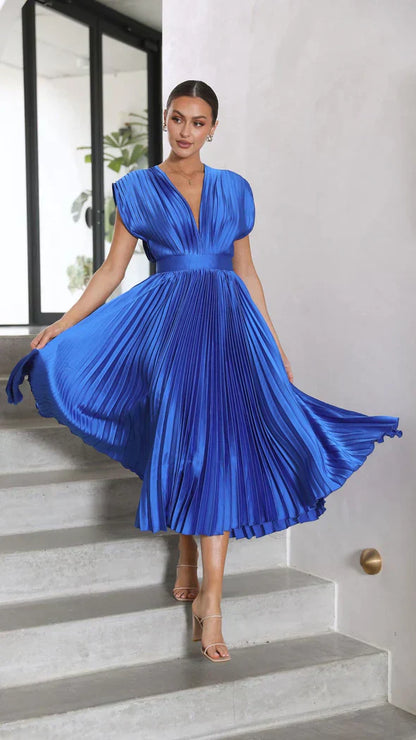 Iris - plissiertes Midikleid für einen zeitlos eleganten Look