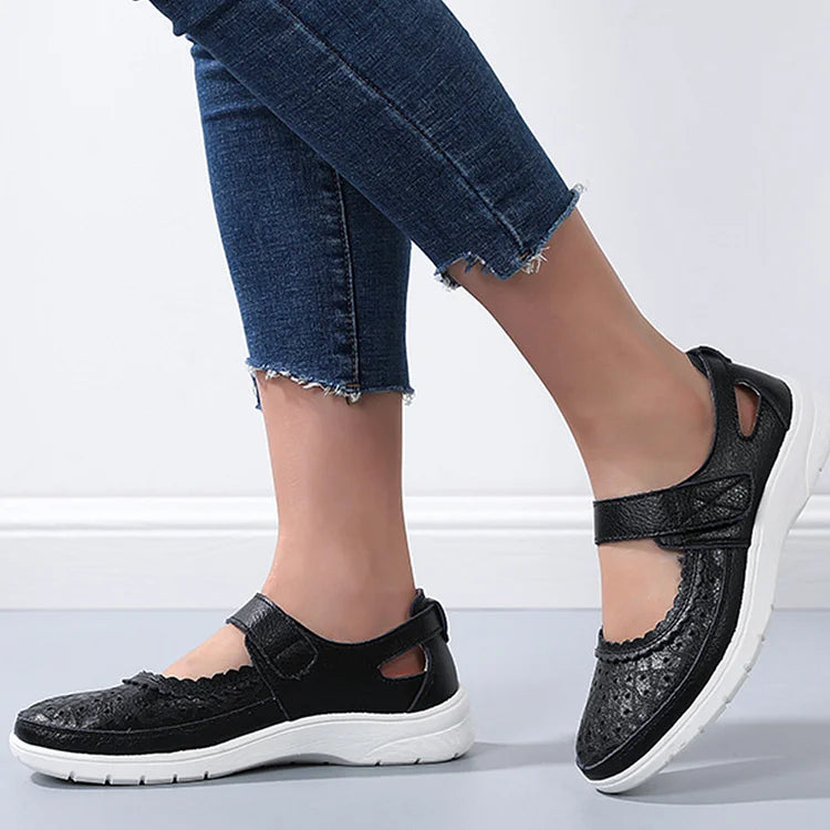 Sofiya - Orthopädische Komfort-Loafer aus weißem Leder für Frauen