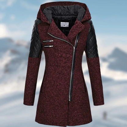 Riley - Lange Winterjacke mit Kapuze für Frauen
