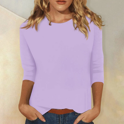 Blondie - schwarzes Langarmshirt für Damen, Rundhalsausschnitt