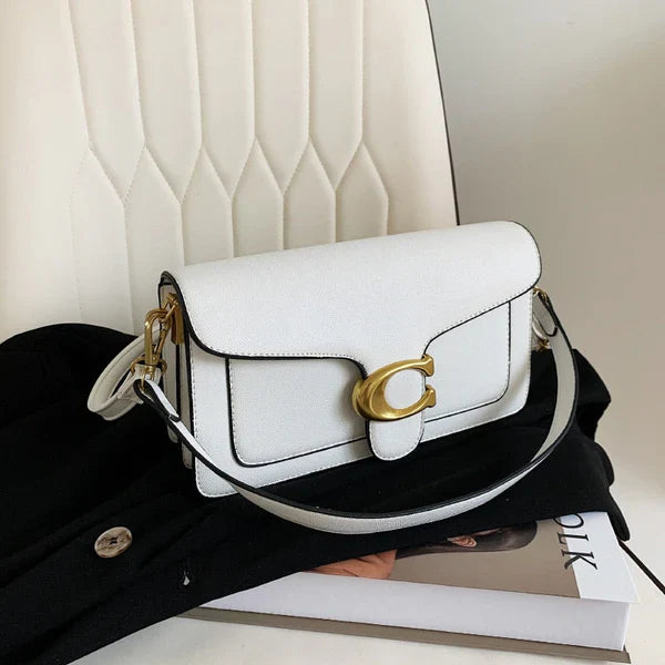 Celine - Schicke Leder-Crossbody-Tasche mit goldenem C-Logo