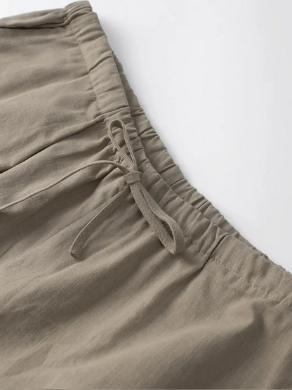 Cassie - lässige Damen 2er Sets mit Revers und langen Ärmeln mit Schnürung