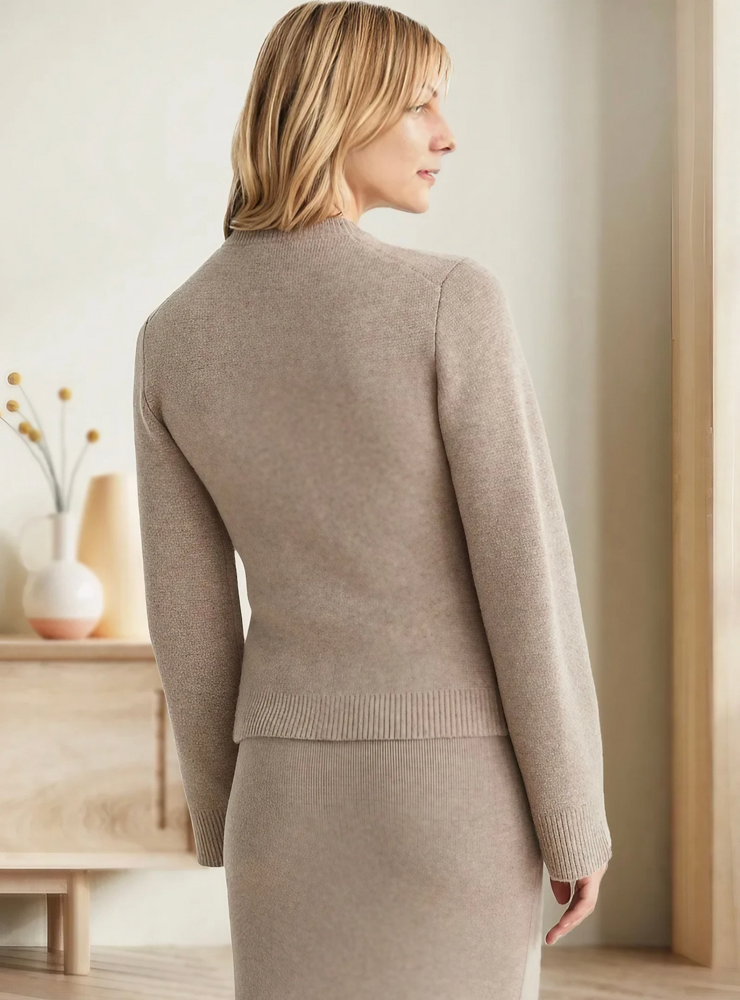 Paris - elegant gestrickt Strickjacke mit Knopf Verschluss für Frauen