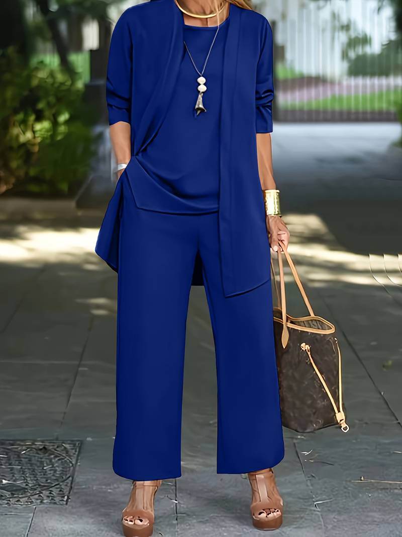 Raheel - lässiges zweiteiliges Set mit Weste und langer Hose