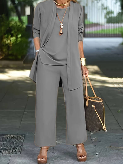 Raheel - lässiges zweiteiliges Set mit Weste und langer Hose