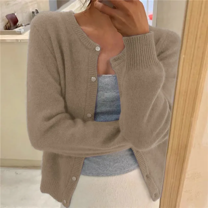 Nola - gestrickt Damen Strickjacke in einfarbig Farbe für Komfort