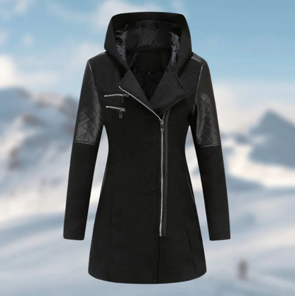Riley - Lange Winterjacke mit Kapuze für Frauen