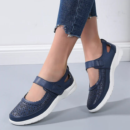Sofiya - Orthopädische Komfort-Loafer aus weißem Leder für Frauen