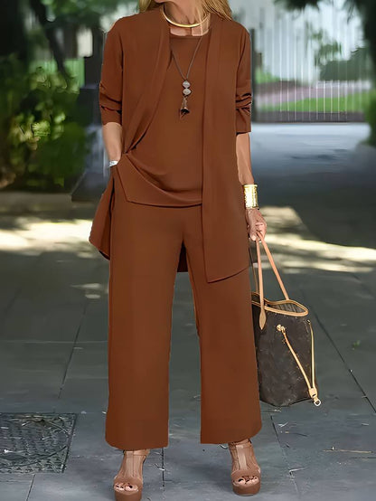 Raheel - lässiges zweiteiliges Set mit Weste und langer Hose