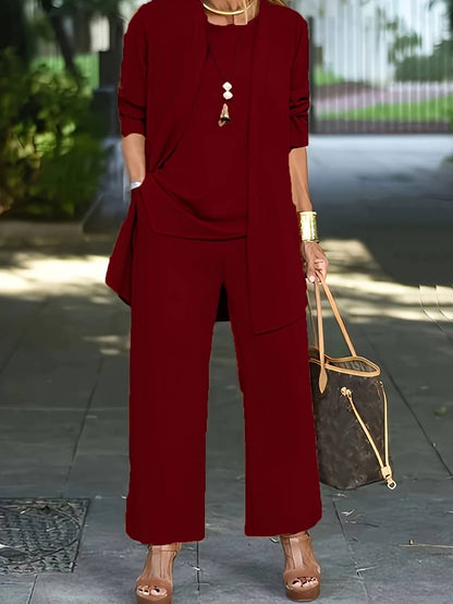 Raheel - lässiges zweiteiliges Set mit Weste und langer Hose