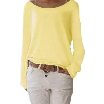 Freya - los lässig gestricktes Damen Langarmshirt
