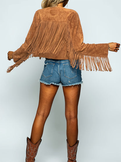 Tessa - Cowboyjacke im Boho-Chic aus Wildleder mit Fransen