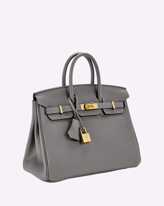 Loïs - Handtasche Luxuriöse Tote Bag aus Leder mit goldenen Details und Schloss