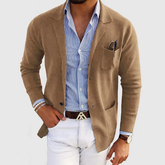 Maad - Weiche Cardigan-Weste mit langen Ärmeln und Kragen für Männer