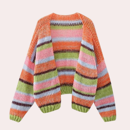 Zoe - Bunt gestreifter Pullover für Frauen