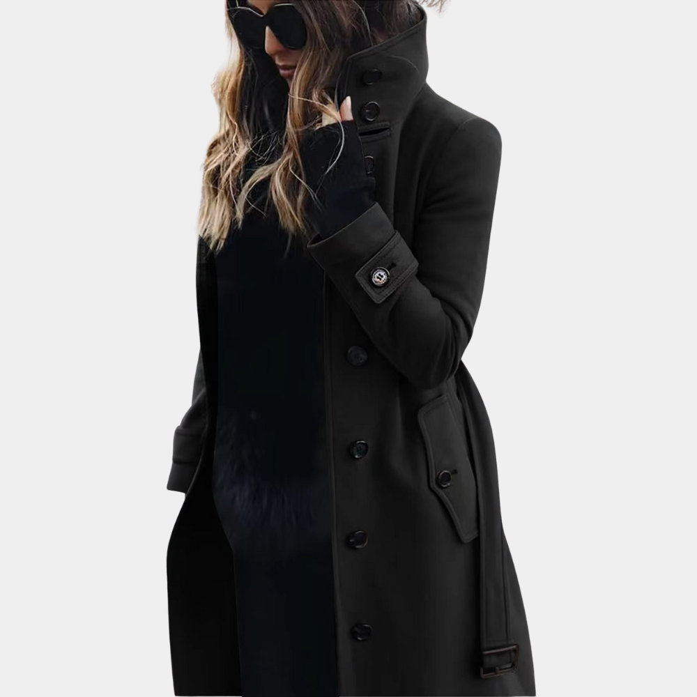 Rossa - Langer warmer Trenchcoat für Frauen