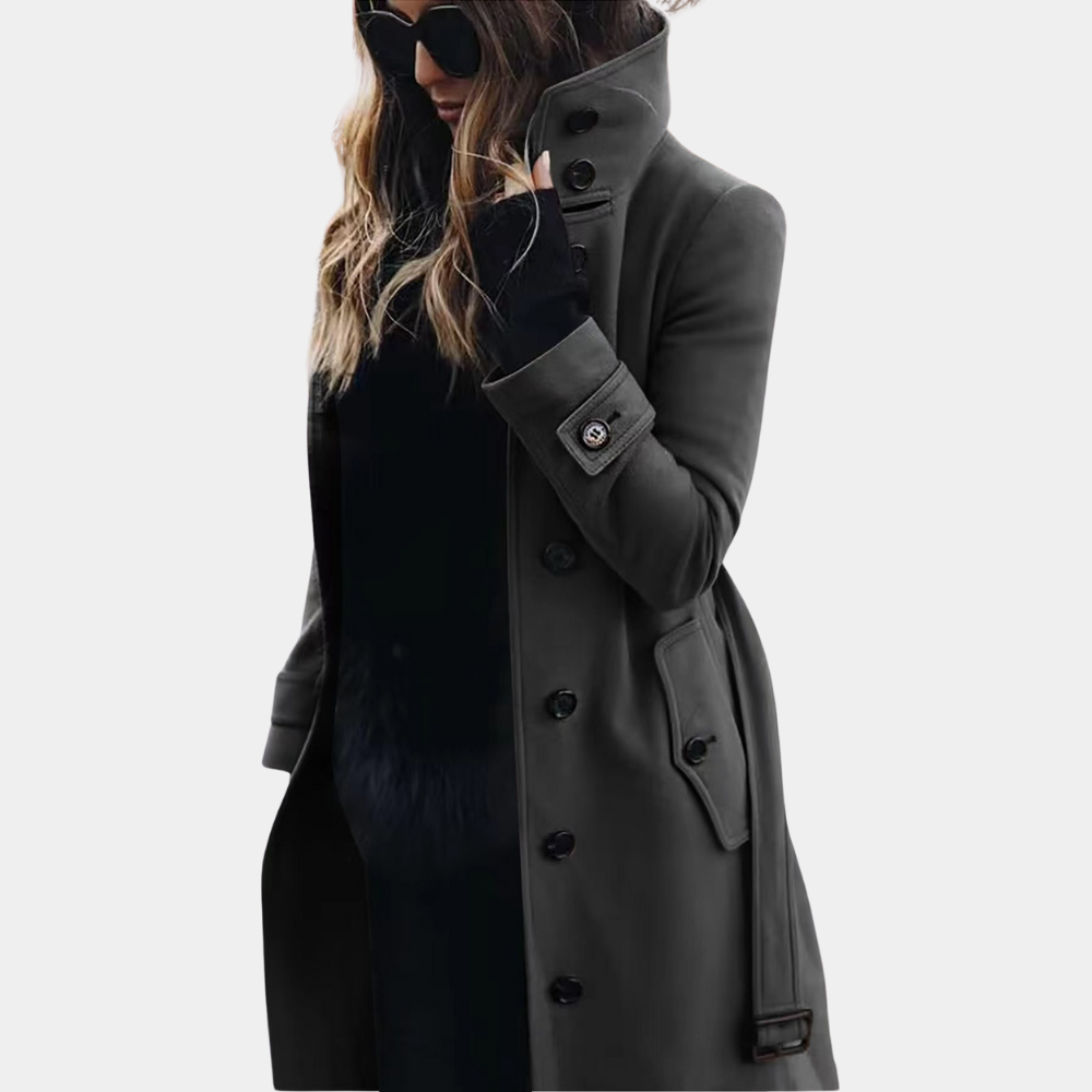Rossa - Langer warmer Trenchcoat für Frauen