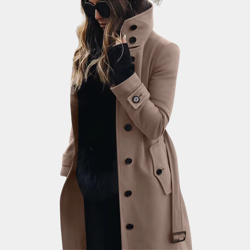 Rossa - Langer warmer Trenchcoat für Frauen