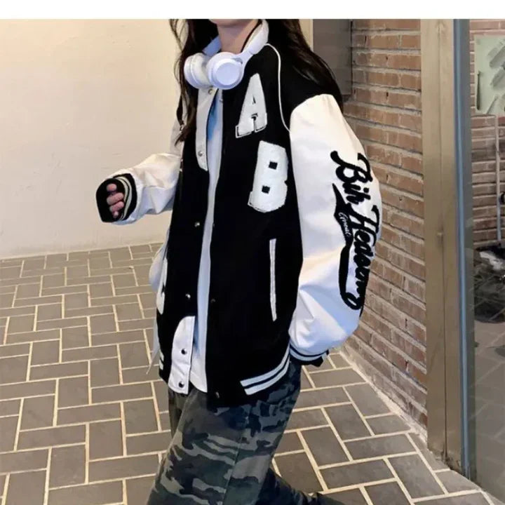Willeke - Dames Baseballjack Vintage Bomber in Übergröße