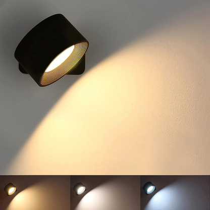 FlexiLight kabellose 360° drehbare Wandleuchte mit 3 Lichtfarben