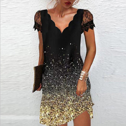 Prudie - Glamouröses Glitzer-Partykleid für den Sommer