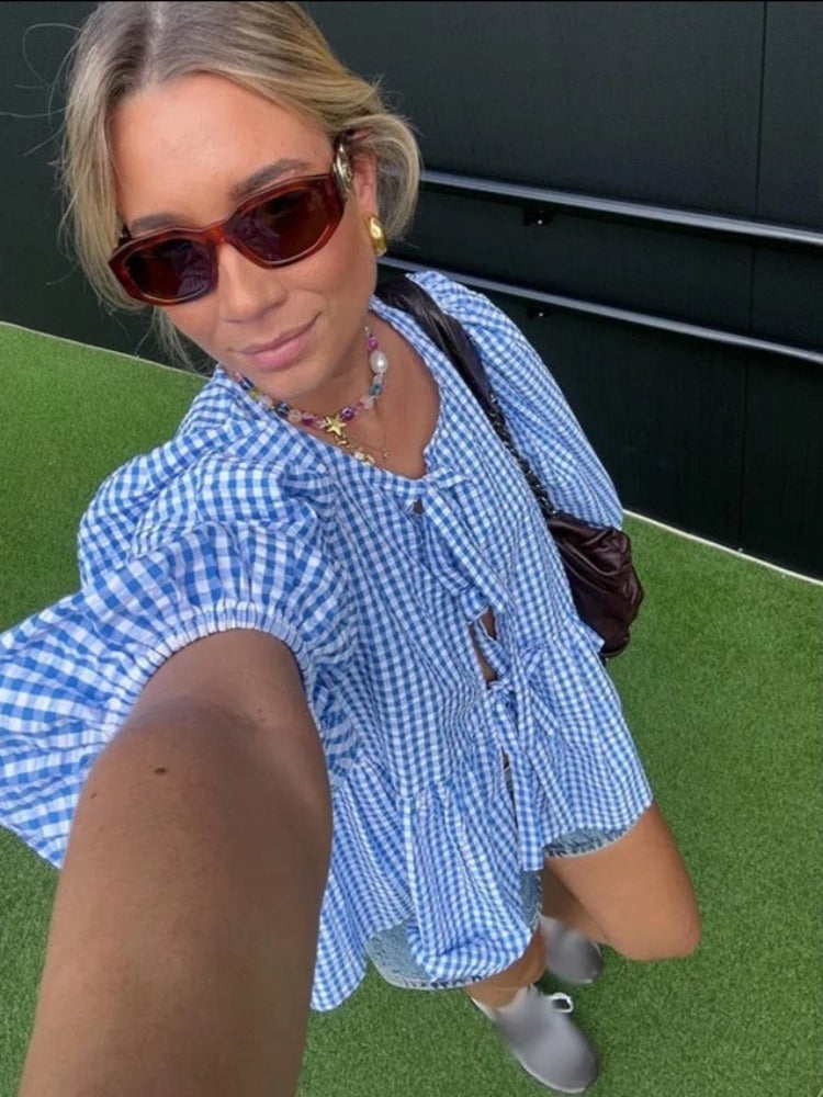 Caroline - Bluse mit Puffärmeln