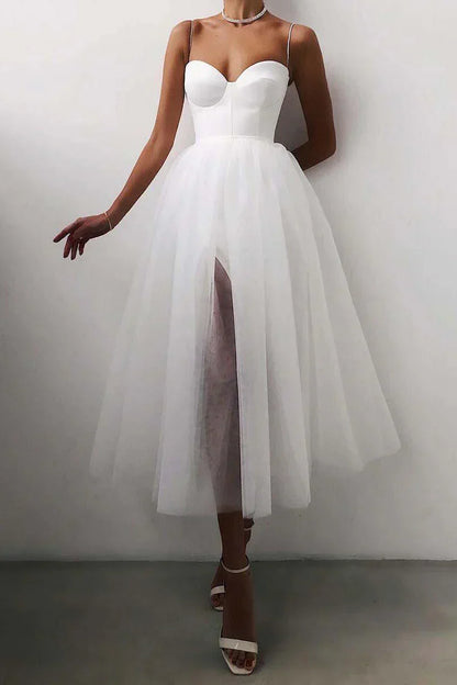Esmeralda - Spaghetti Riemen gerade Linie Abschlussball Kleid