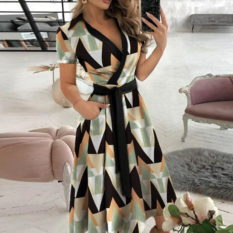 Suzanne - A-Linien-Krawattenkleid mit Taschen