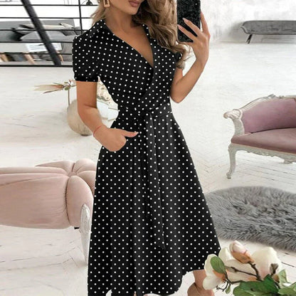 Suzanne - A-Linien-Krawattenkleid mit Taschen