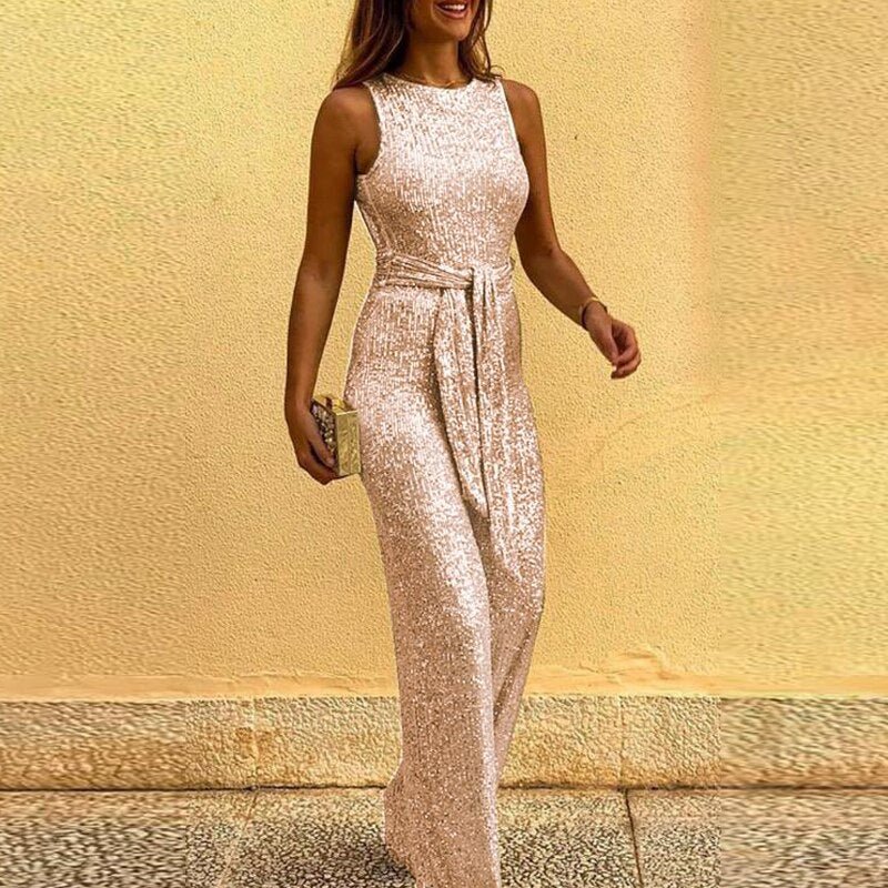 Mackenzie - goldener Glamour, schillerndes goldenes Glitzerkleid mit stromlinienförmiger Silhouette