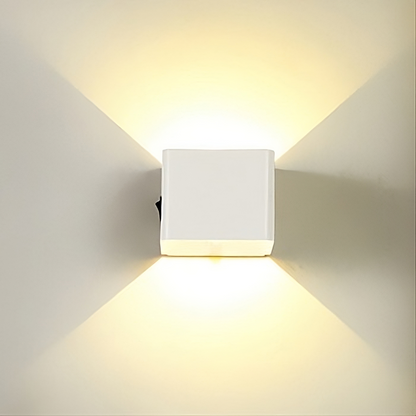 ZenGlow würfelförmige, einzigartige Wandlampe für eine warme, gemütliche Atmosphäre im Innen- und Außenbereich