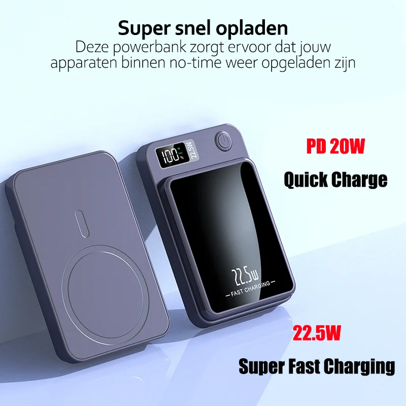 PowerCharge Pro kabellose magnetische Powerbank zum Aufladen Ihres Handys überall