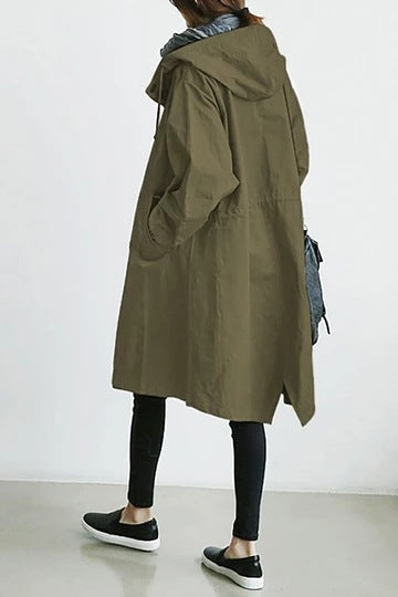 Serenita Sturm- und wasserfester Damen-Trenchcoat mit Kapuze