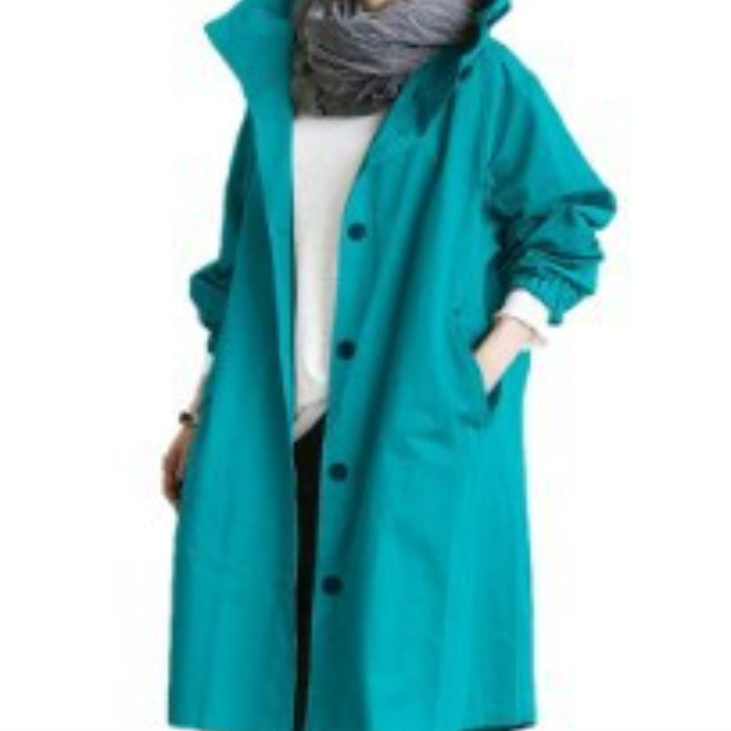 Serenita Sturm- und wasserfester Damen-Trenchcoat mit Kapuze