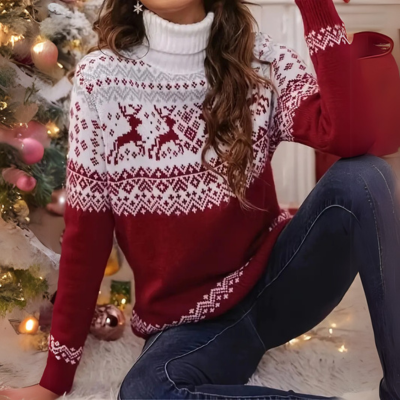 Roxana - Weihnachts-Rollkragenpullover