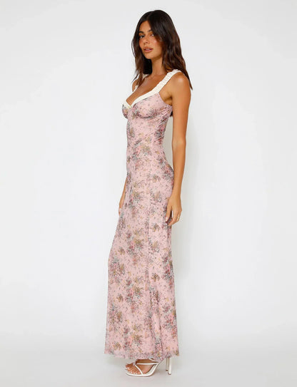 Nala - Rosa geblümtes Camouflage-Kleid